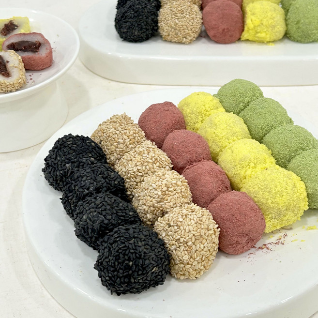 팥앙금 오색경단 국내산 찹쌀 3kg 150알 냉동 경단 떡 맛집 아침식사대용 돌떡 행사떡, 1박스