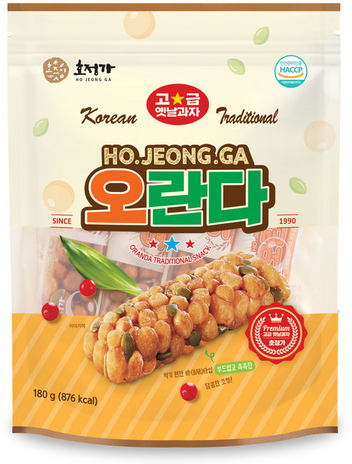 호정가 오란다 (봉지) 180g / 말랑말랑 바사삭 촉촉한 명인오란다, 1세트