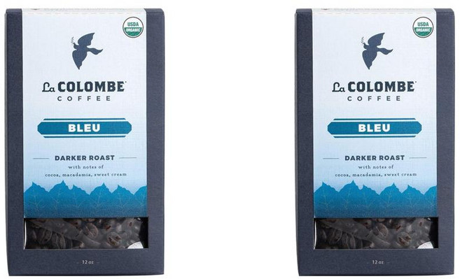 La Colombe 라콜롬브 블루 오가닉 다크 로스트 홀 빈 커피 노트 코코아 마카다미아 스위트 크림, 2개
