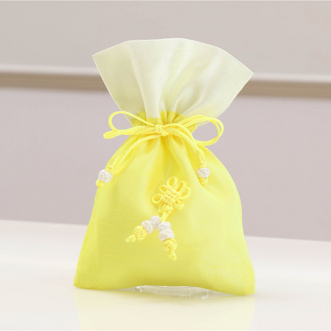 다채수 전통 복주머니 선물 세뱃돈 답례품 주머니 전통공예품, 50개, 노랑