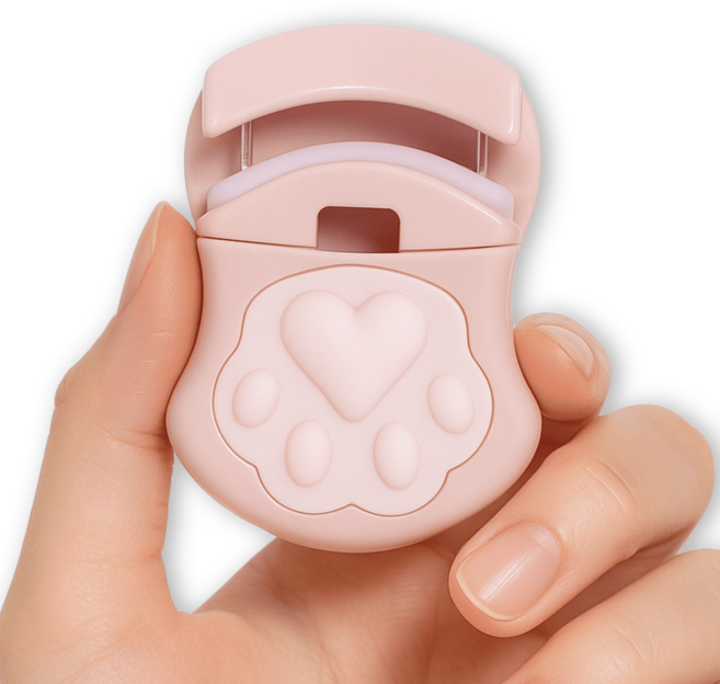 홀리크 냥큼 휴대용 속눈썹 뷰러, 1개, 큐티 핑크