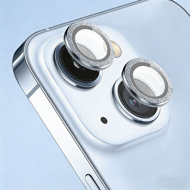 모더나이스 아이폰/갤럭시 AR 고투과 빛번짐 방지 글리터 메탈 카메라 렌즈 보호필름 고스트 방지 내구성 강화, 1개