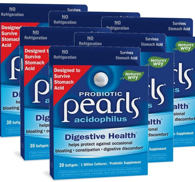 네이처스웨이 애시도필러스 프로바이오틱스 펄 소프트젤 Nature's Way Acidophilus Probiotic Pearls, 6개, 30정 - 쿠팡