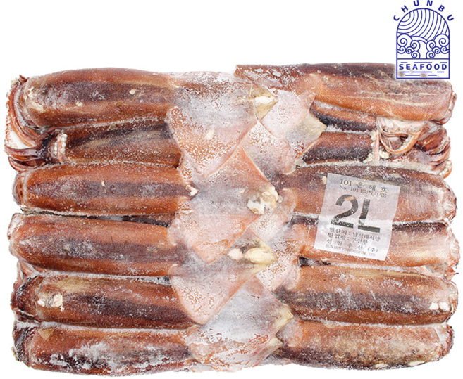 포크오징어 채낚이 선동오징어 원양산 업소용 포크 냉동, 1박스, 20kg, 사이즈 : 2L