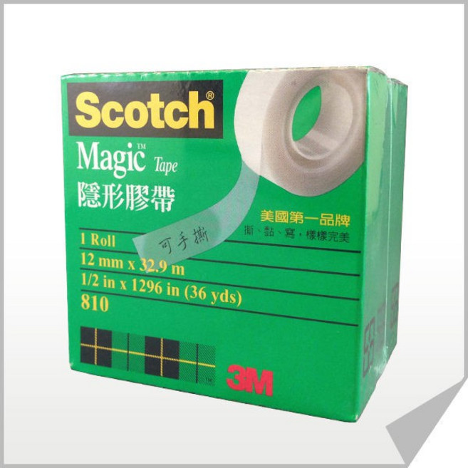 3M 810-1/2 隱形膠帶 霧面處理 不易變黃, 1個, 透明