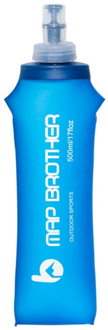 TPU 소프트 폴딩 물병 재사용 가능한 러닝 하이드레이션 팩 접이식 플라스크, 500ml, 1개