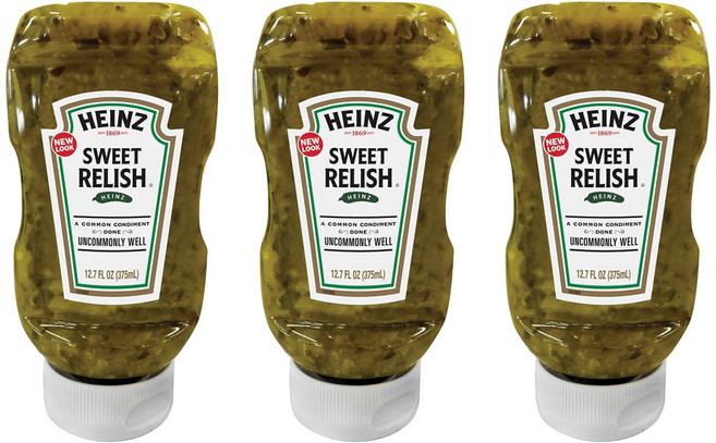 Heinz Sweet Relish 헤인즈 스위트 렐리쉬, 3개, 375mL