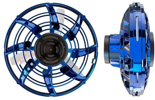 플라잉스피너 피젯 드론 비행 리턴 충전 부메랑, 블루, 1개