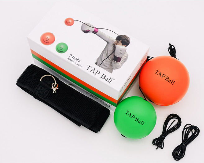 TAP Ball (탭볼) 2개 오렌지 & 그린 (줄길이 조절)