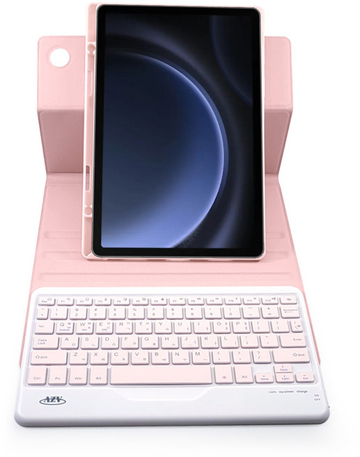 갤럭시탭A9 A9 플러스 11 호환 콤비회전 블루투스 키보드 케이스, 핑크, 1개