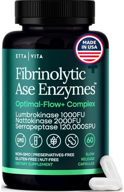 에타비타 룸브로키나제 나토키나제 세라펩타제 Proteolytic Enzymes 캡슐 60정, 1개