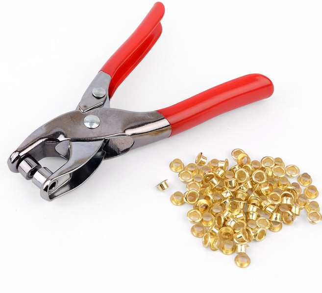 가죽 종이 천공작업 아일렛 핀 고정 타공 펀칭기 허리띠 구멍 공예, 1개