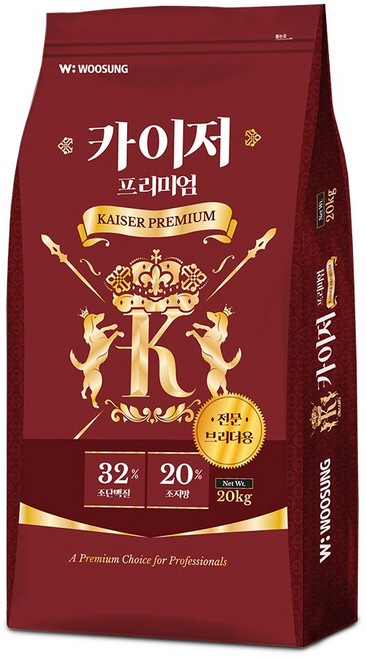 우성사료 독무대 카이저 프리미엄 개사료 20kg, 1개, 닭