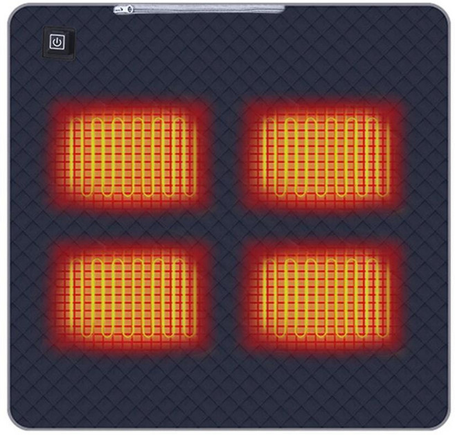 캠핑 의자 전기 온열 쿠션 난방 패드 타입 겨울 시트 커버 담요 자동차 호용 영역 단계 속도, 3) Navy Blue Small, 1. Navy Blue Small