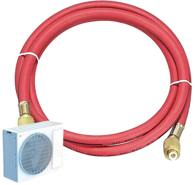 냉매충전호스 에어컨 충전 호스 매니폴드 게이지 냉매 시스템용 고압 자동 AC 충전기 파이프 R134a 59 인치, d