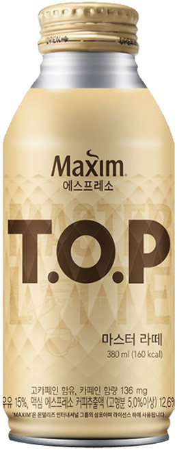 티오피 마스터 라떼, 380ml, 48개