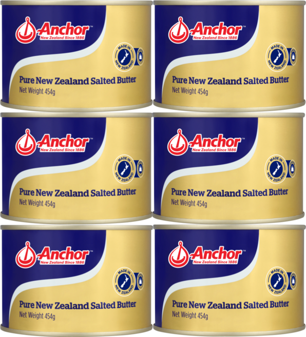 앵커 가염버터 캔버터 뉴질랜드 폰테라 목초사육, 6개, 454g