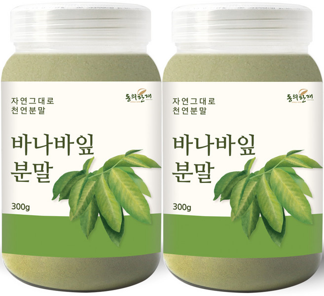 동의한재 바나바잎 분말 가루, 300g, 2개