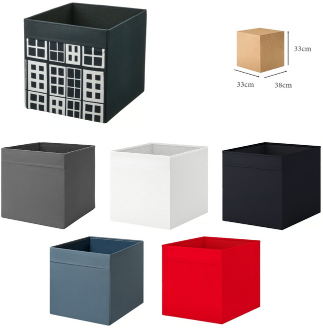 이케아 책장 수납장 수납박스 오픈형 6컬러 33x38x33 드뢰나, 화이트