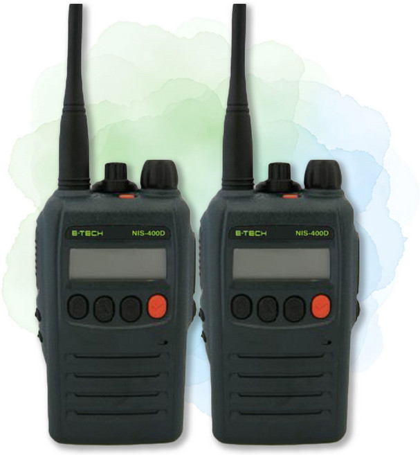 이테크 NIS-400D NIS400D 고성능 고출력 업무용 디지털 무전기, 2세트