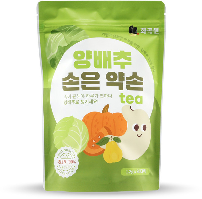 화곡원 양배추손은약손 위건강 국산 양배추 블렌딩티, 1세트, 30개입, 1.2ml