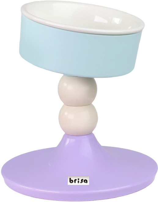 브리사 강아지 고양이 3단 높이조절 각도조절 도자기 밥그릇 물그릇, 민트, 1개