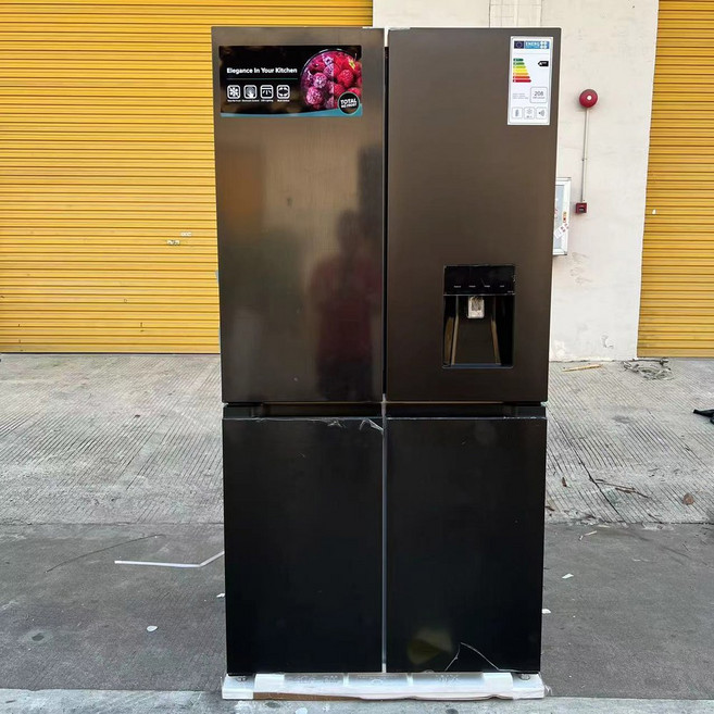 크로스 4도어 냉장고 정수기 바람냉각 대용량 640L 서리방지 스테인레스 스틸, 옵션 1, 220, 연합