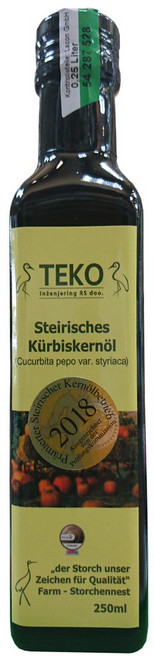 鸛巢 TEKO 施蒂亞特級 南瓜籽油 250ml 冷壓初榨, 1個