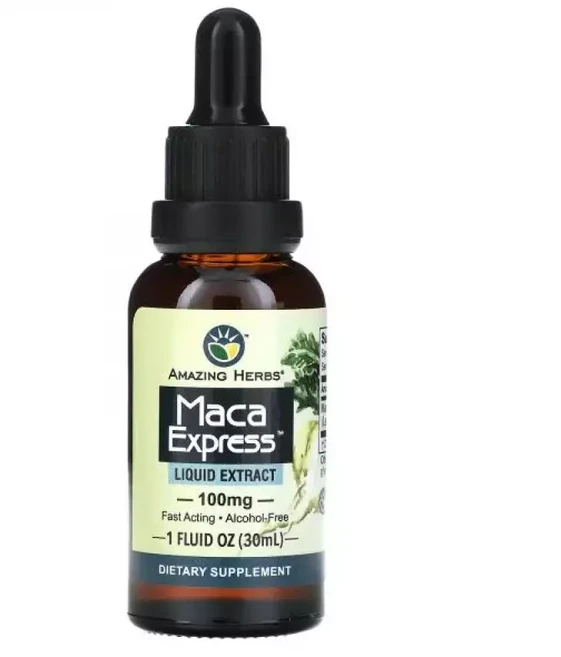어메이징 Herbs 마카 익스프레스 액상 추출물 100mg 30ml1fl 온스, 1개, 30ml