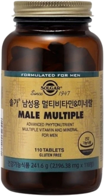 솔가 남성용 멀티비타민 & 미네랄 241.6g, 110정, 1개 - 쿠팡