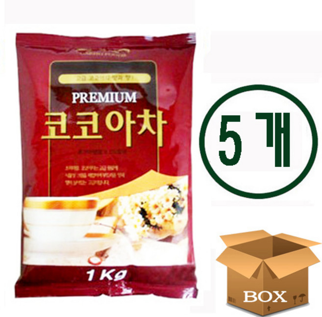 대호식품 프리미엄 코코아차, 1kg, 5개, 1개입