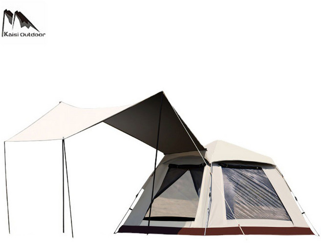 Kaisi Outdoor 원터치 그늘막 텐트 + 천막 우산식 자동, 3-4인용