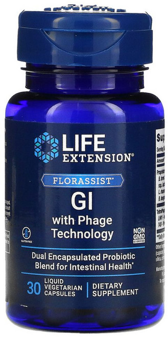 라이프익스텐션 플로라시스트 GI 리퀴드 베지테리안 캡슐, 1개, 30정