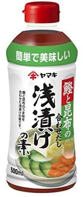 야마키 아사즈케 일본 가쓰오부시 콘부 500ml x 4개, 일본 야마키 아사즈케노모토 절임 소스 가쓰오부시 다시마