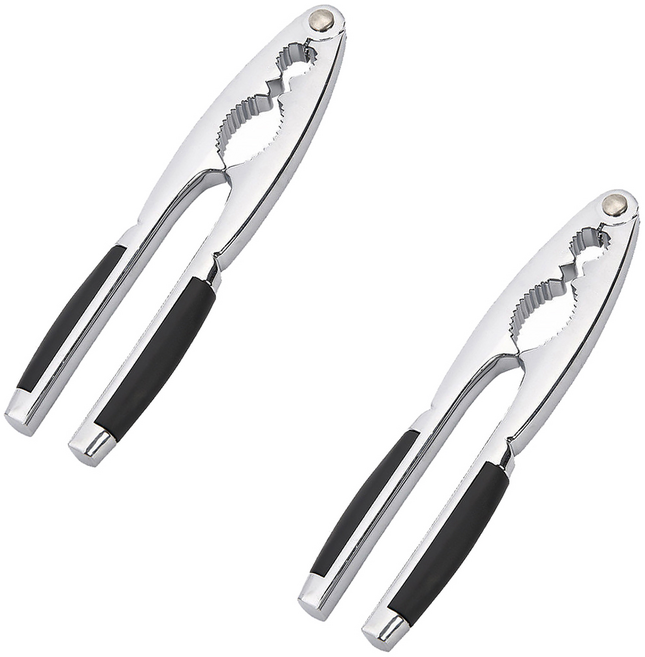 리브문 논슬립 호두까기 견과류 크래커, 2개, 실버+블랙