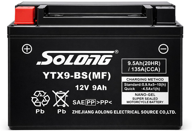 YTX9A-BS 오토바이배터리 MF 무보수 소롱 12V 9AH 보이저125 조이맥스125 버그만125 그란투스125 시티에이스 딩크125 다운타운125 G5 포르테125, 1개, 본품