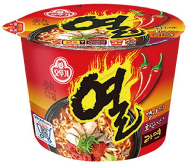 오뚜기 열라면 용기 105g, 6개