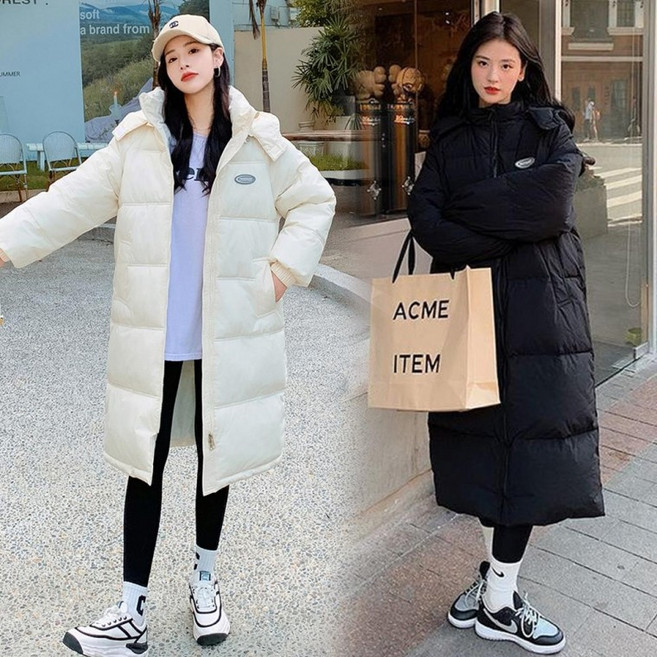 여성 데일리 롱패딩 웰론 벤치코트 롱아우터