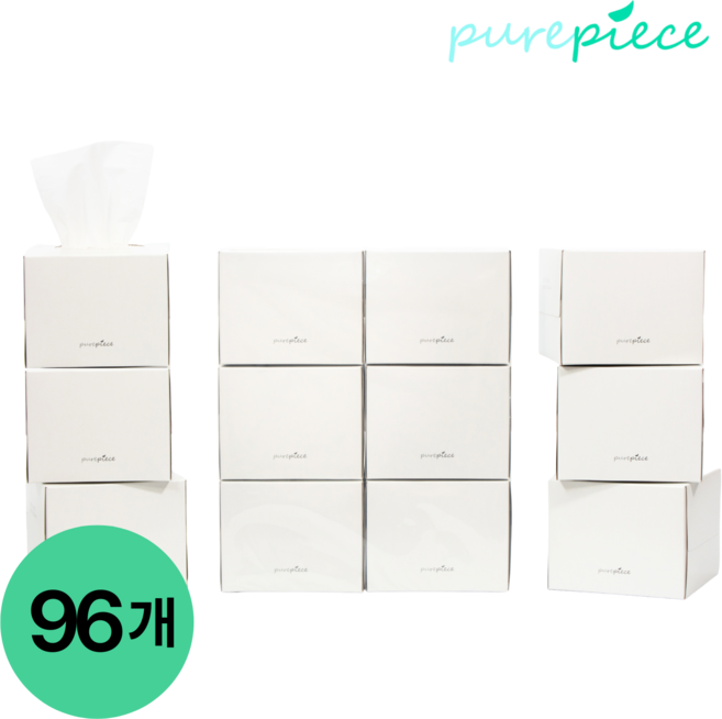 퓨어피스 먼지없는 미니각티슈, 230매, 96개, 230개입
