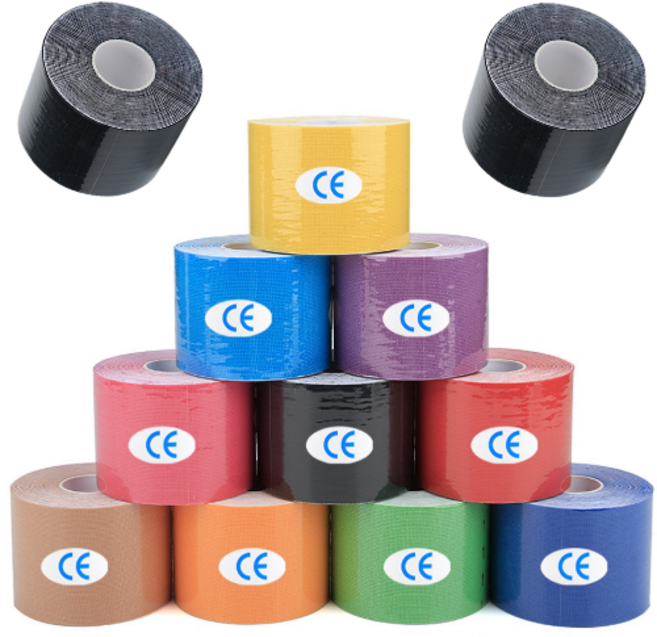 스티아즈 스포츠테이핑 근육 스포츠테이프 5cm x 5m 6개입 블랙, 1개입, 6개