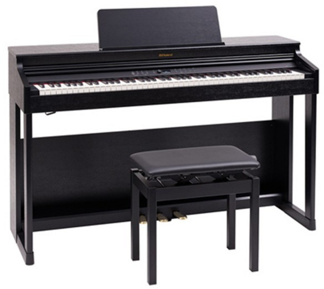 Roland RP701 88鍵數位鋼琴 滑蓋式電鋼琴, 1個, 黑色, 黑色