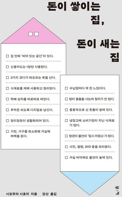 돈이 쌓이는 집 돈이 새는 집:잘되는 집들은 공간을 대하는 태도가 다르다, 돈이 쌓이는 집, 돈이 새는 집, 시모무라 시호미(저) / 강산(역), 부키, 시모무라 시호미