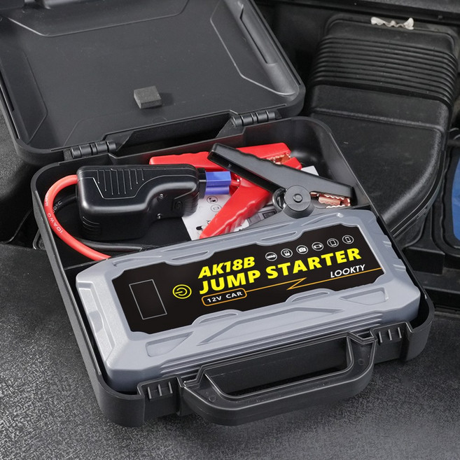 룩티 긴급시동 파워뱅크 점프스타터 자동차 오토바이 보조배터리 12V, 1개, 14800mAh