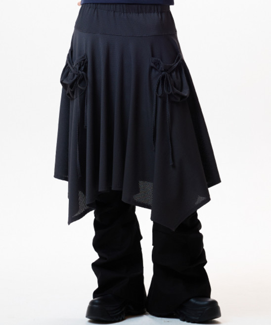 LUVISTRUE 스커트 원피스 치마 IM LAYERED MIDI SKIRT(차콜 )
