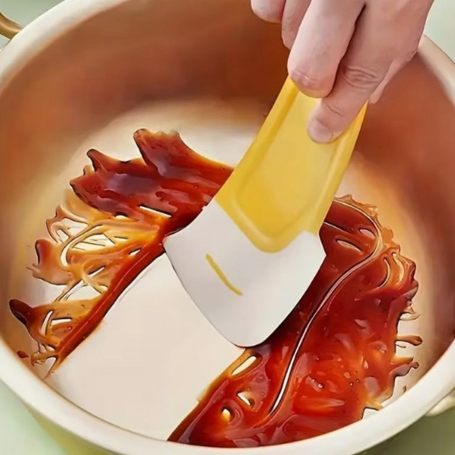 음식물 스크래퍼 음식물처리 음식물 깔끔이 실리콘, 1개, 노란색