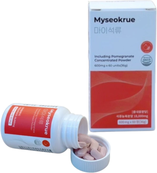 마이석류 프리미엄 솔루션 600mg*60정 1BOX 석류 함량 18 000mg 체중관리솔루션 하루한번, 1개, 36g - 쿠팡