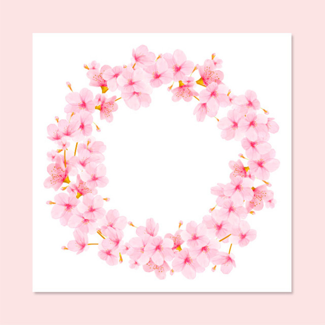 디자인달 [1000원 스티커 세트] 다이어리꾸미기 감성 빈티지 인스, 10-벚꽃 리스(6장)