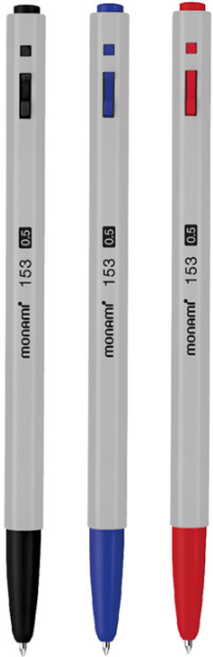 모나미 153 유성볼펜 0.5mm, 흑색, 12개