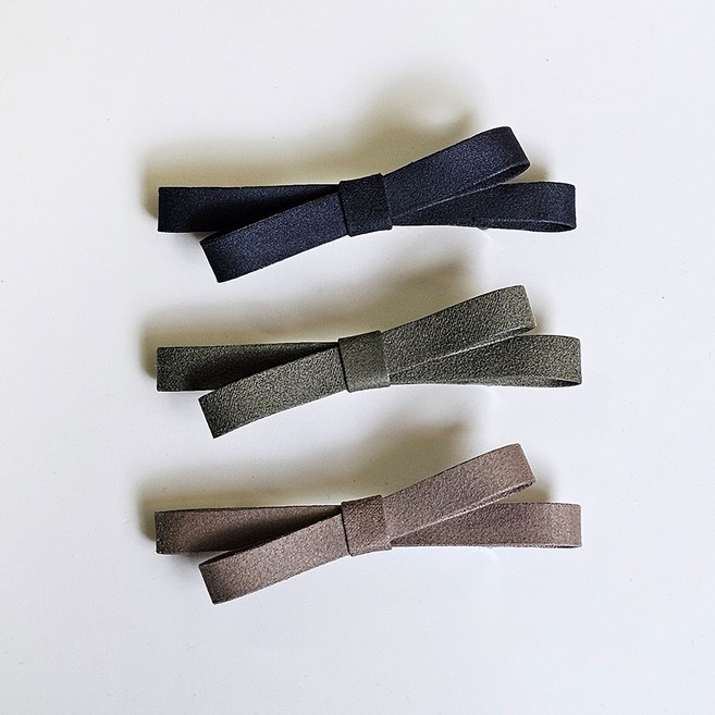 헤미쉬스타일 포인트 슬림리본 머리핀