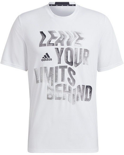 아디다스 남성 HIT D4M 슬로건 반팔 티셔츠 HN8509